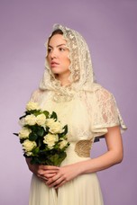 арт.3104 Платок "Любовь"( цвет белый)