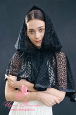 арт.3111 Платок "Любовь"(черный)