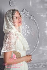 арт.3135 Платок "Любовь"(белый )