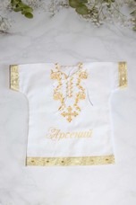арт.887 Крестильная именная рубашка
